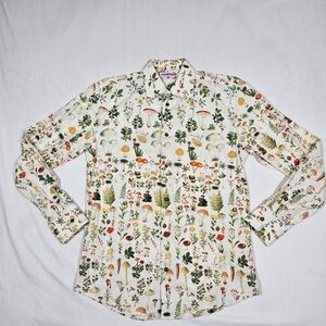 Botanical Print Men's Dress Shirt